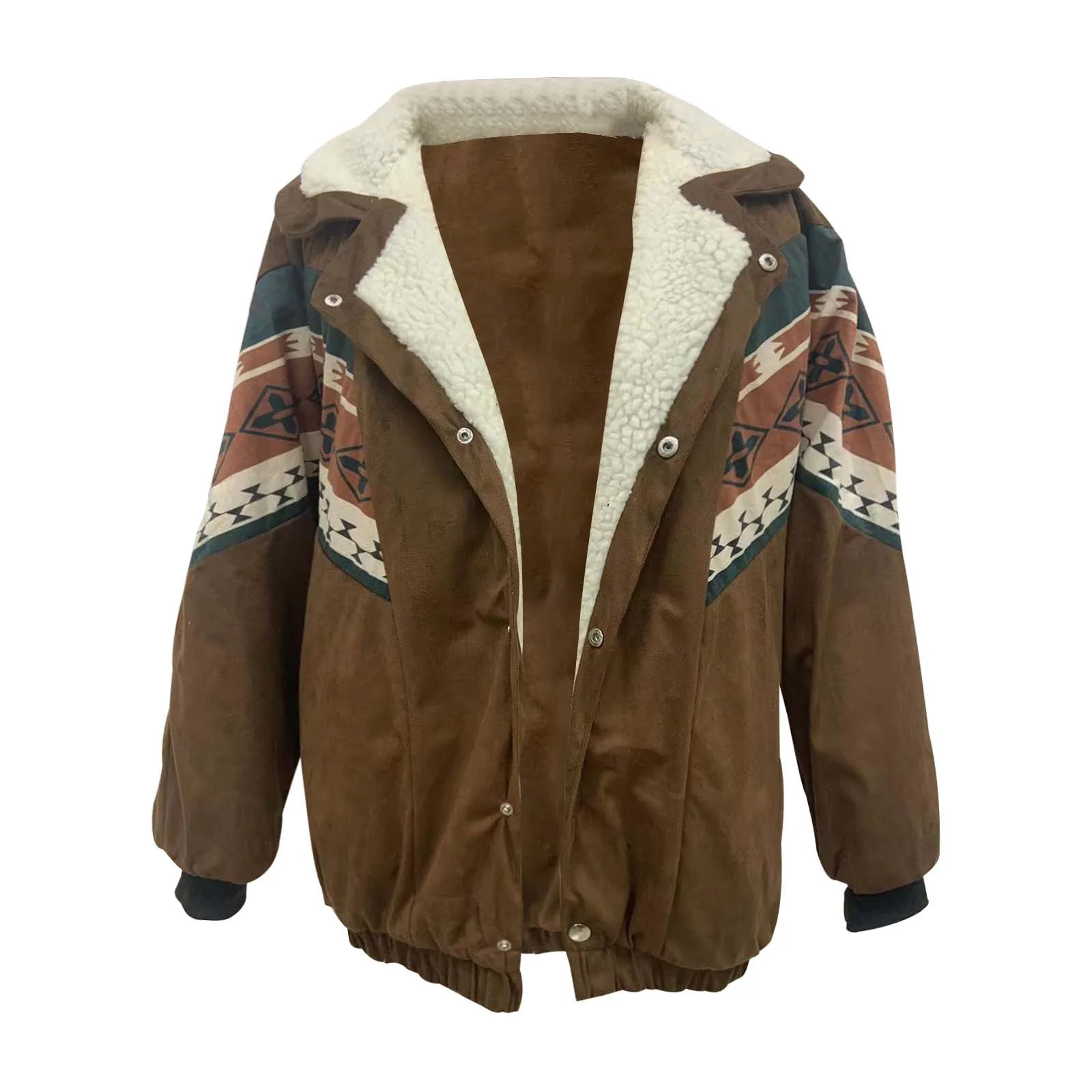 Chaquetas Vintage de algodón para mujer, abrigos de moda, prendas de vestir estampadas, Top suelto bohemio de manga larga, ropa de calle elegante