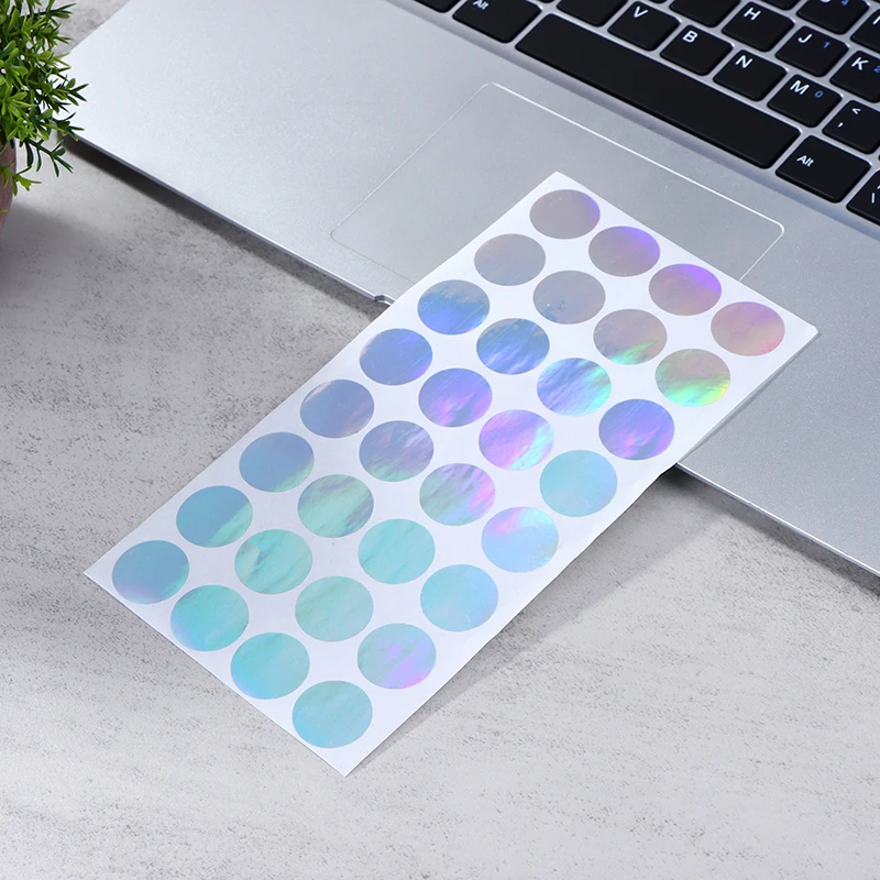 100pc 2cm Stickers Laser Void Circular Shape Blank Void Anti Disassembly Label Holographic Security Sealing Sticker Sealing Tape