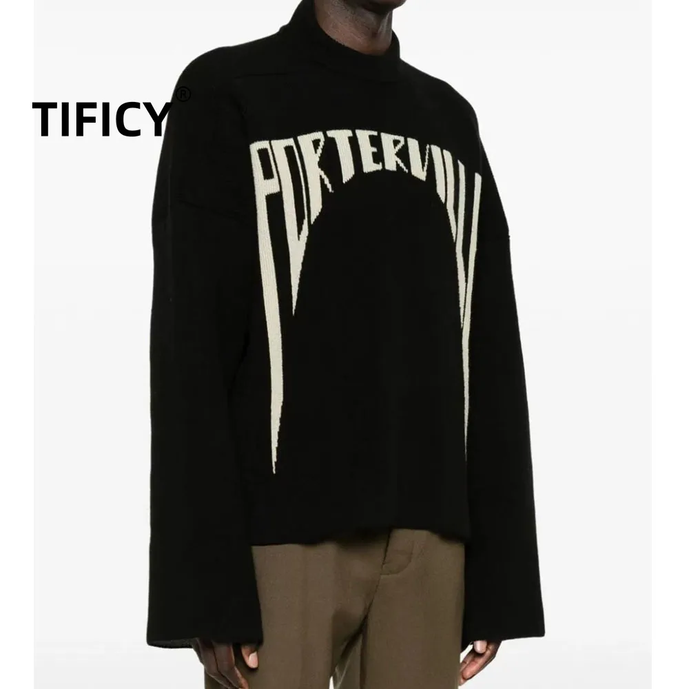 

High Street темный RO свитер мужской осенне-зимний новый предмет ретро нейтральный пуловер свободный свитер повседневный вязаный свитер топ