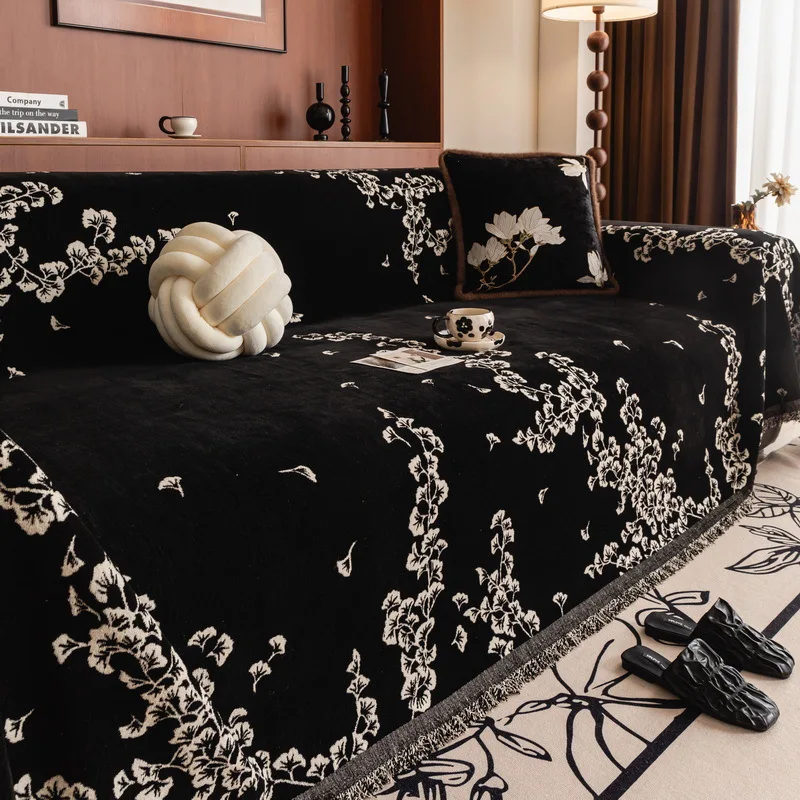 EIFLOY-Chenille Couch Cover for Sofa 3 Seater, Towel Blanket, One Piece Sofa Slipcover, Armchair Furniture Protector, Universal