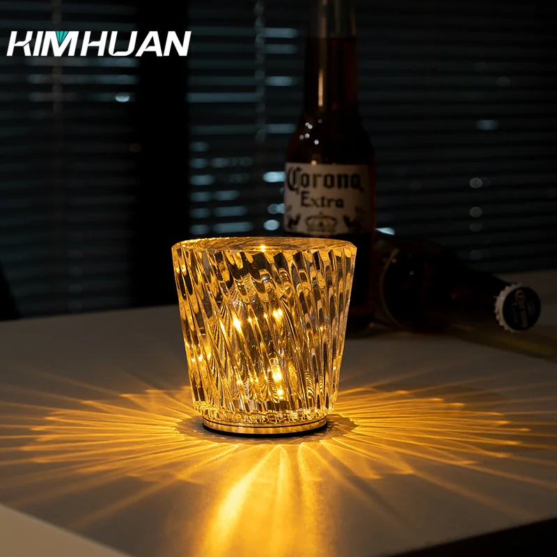 Scandinavian Battery Lamp children's Table Light Crystal Table Lamp Desk Decoration Lamp Bedroom Room Lamp LED USB Chargeable