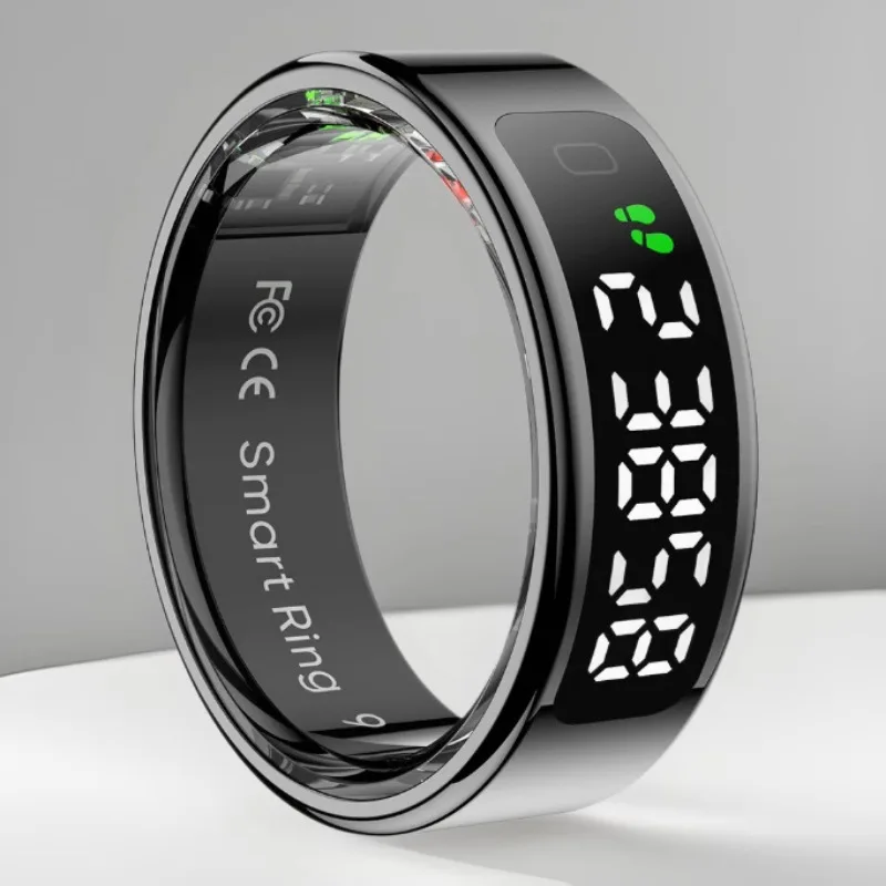 

New R11 smart ring sleep heart rate blood pressure pedometer with display screen wireless charging gesture control ring