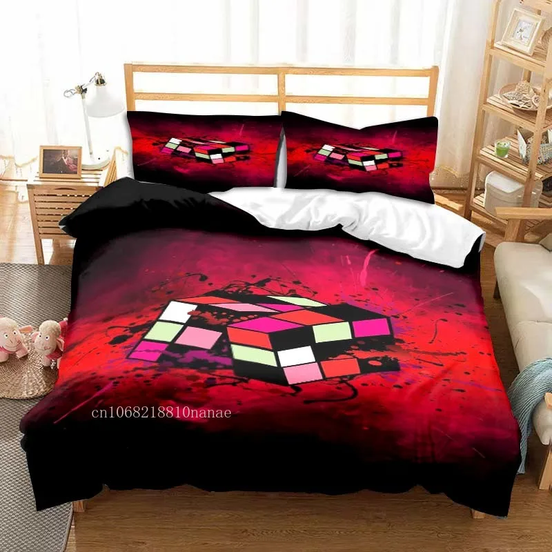 3D Rubik's Cube Printed All Season Twin Bedding Set 3 Piece Comforter Set Bed Duvet Cover Double King Comforter Cover