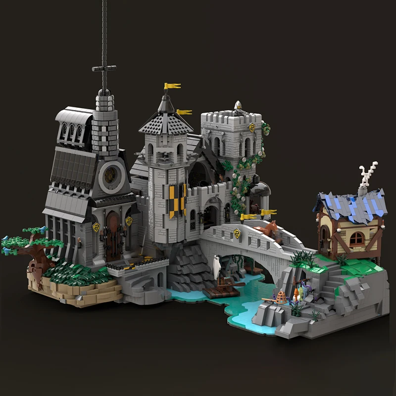 منتج جديد رائع MOC بنة نموذج ثعبان فارس القرون الوسطى القلعة التكنولوجيا وحدات لعبة أطفال لتقوم بها بنفسك مجموعة التجميع #6