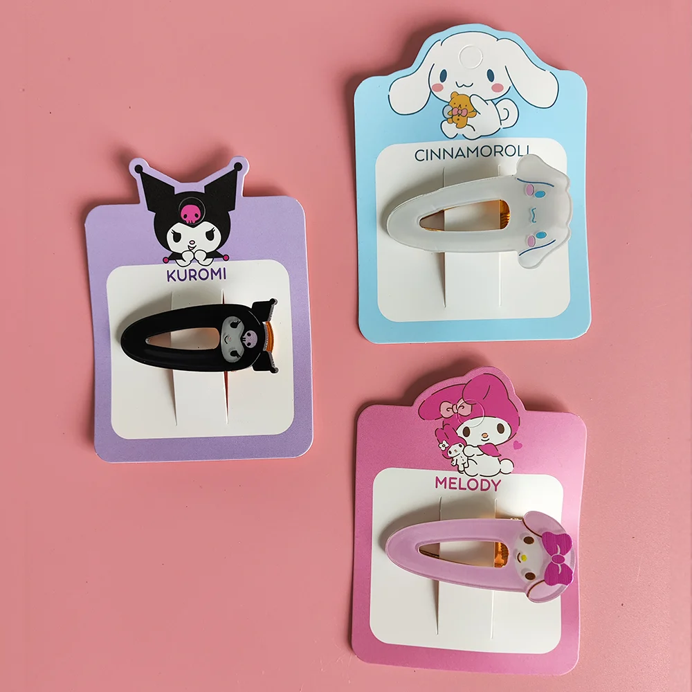 Sanrio Anime Hair Clip Kuromi My Melody Pochacco Pompompurin Cinnamoroll Kawaii Cartoon Artistic Fashions Gifts for Girls image 5