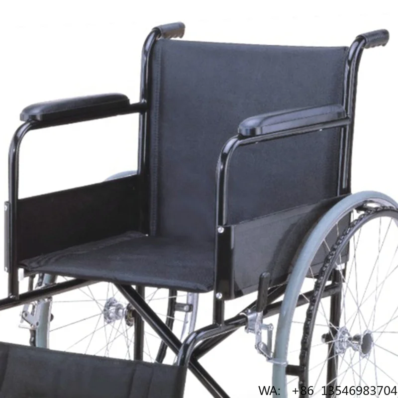 

Foshan Factory 809 Cheap Powder Coated Black Color Steel Manual Wheelchair