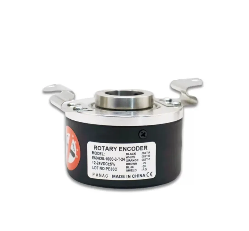 E60H20 Hollow Shaft Encoder 60mm 20mm, 100/360/600/1000/1024 PPR Totem Pole 12-24VDC Madd in China