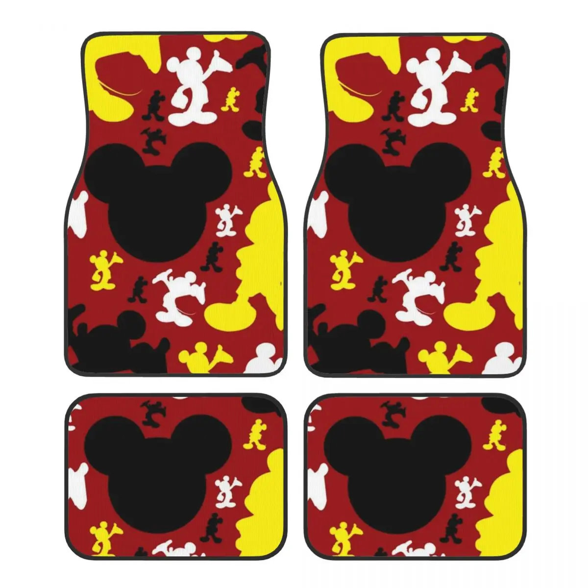 

Mickey Minnie Mouse Car Floor Mats Carpet Set of 4 Anti-Slip Universal Donald Duck Automotive Floor Mat Fit for Sedans Cars