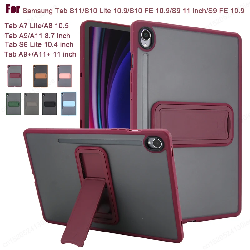 Case For Samsung Tab S10 Lite S9 FE 10.9 S11 11 inch Stand Tablet Cover For Tab A7 S6 Lite A9 A11 8.7 A8 A9+ A11+ Plus 11