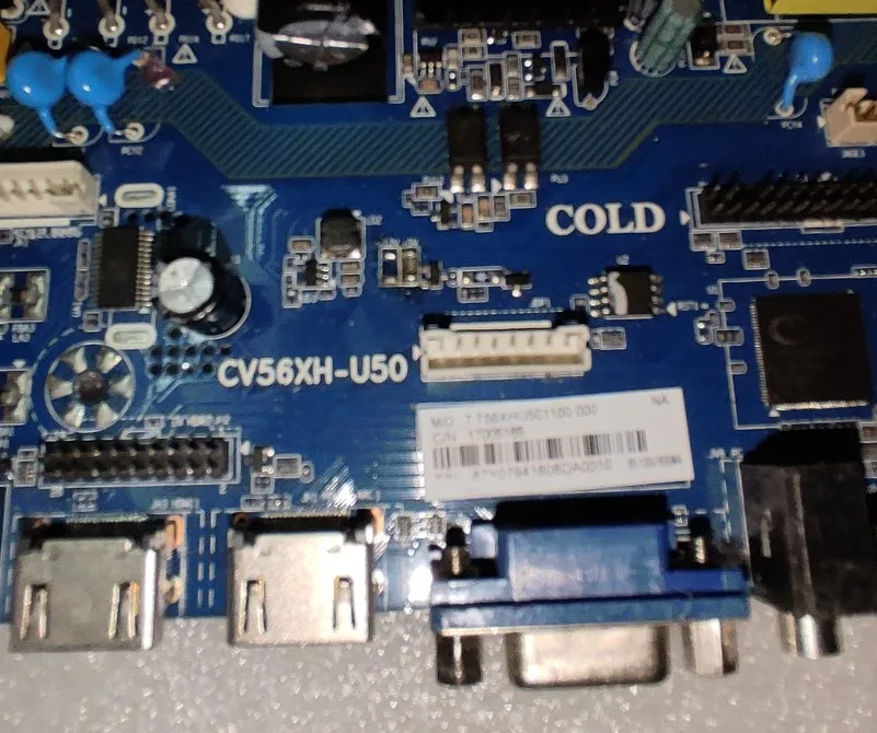 ¡Envío gratis! Placa base de TV tres en uno, CV56XH-U50, voltaje de corriente 550ma 120-180v 1000w, funciona bien
