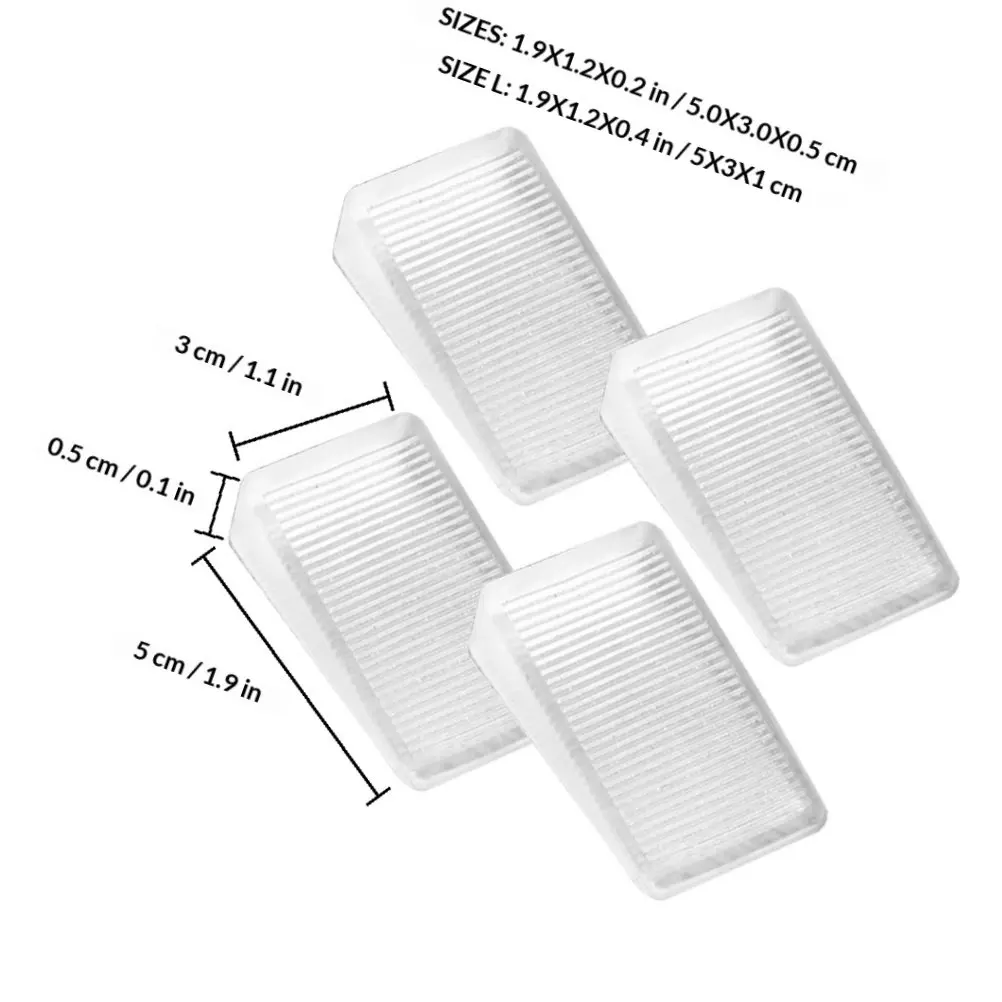 8Pcs Wedge Shims for Furniture Leveling Sloping Anti-Slip Design Grooved Bottom Heavy-Duty Wear-Resistant Table Door Window