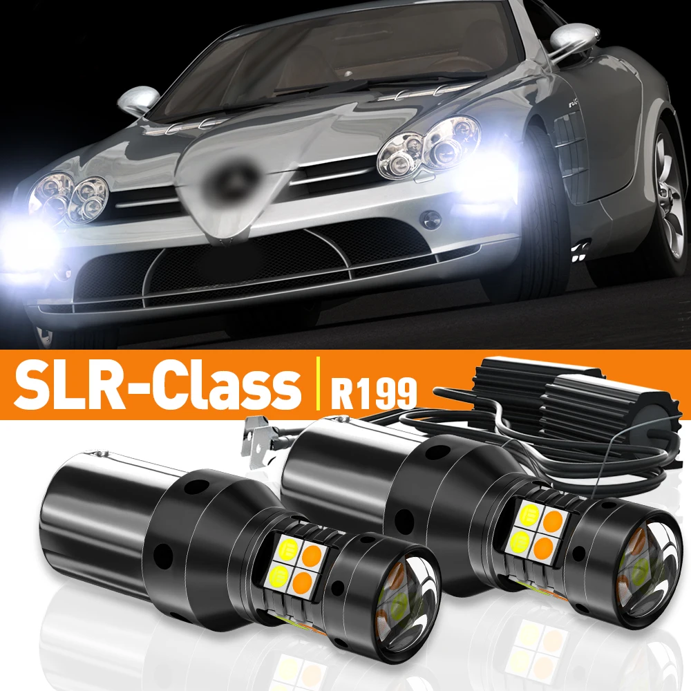 

2x LED Dual Mode Turn Signal+Daytime Running Light DRL For Mercedes Benz SLR-Class R199 2004-2007 2005 2006 Accessories Canbus