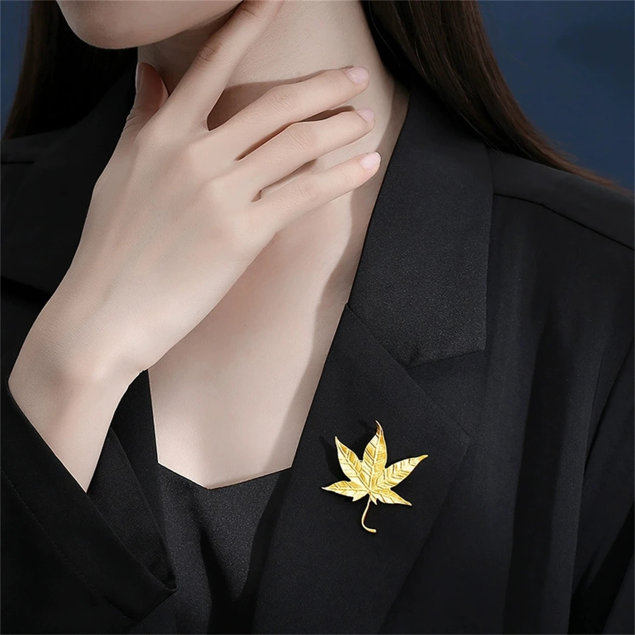 เข็มกลัดรูปใบเมเปิลเงินแท้ S925 สำหรับผู้หญิง ของขวัญสุดหรู ติดชุดสูท ของขวัญสุดพิเศษ เครื่องประดับสวยงาม ขายส่ง