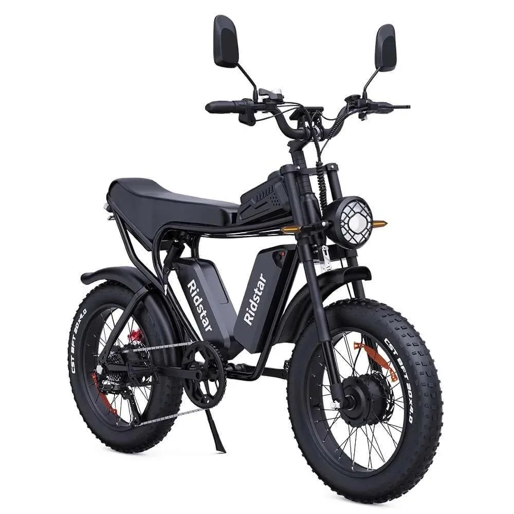 

RIDSTAR Q20 Pro 20" Fat Tires Electric Bikes 2*1000W Motor 52V 20Ah Dual Battery