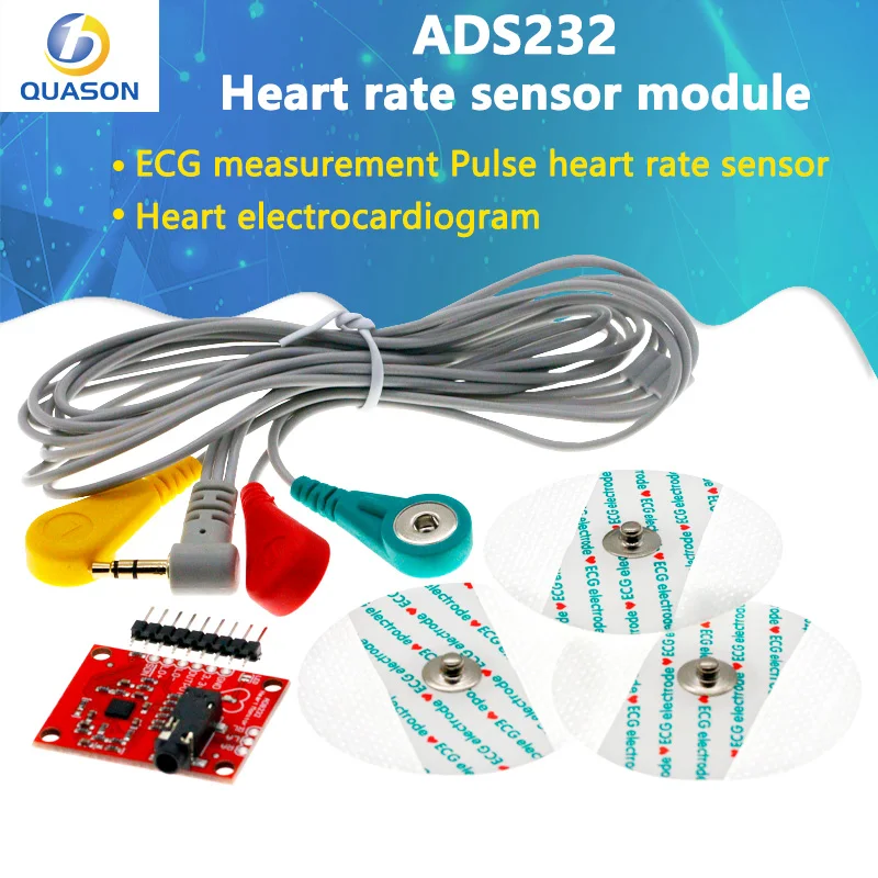 Moduł EKG AD8232 Zestaw modułu czujnika monitorowania EKG z pomiarem pulsu i sercem dla Arduino