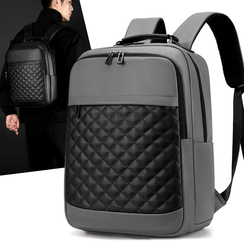 Business Backpack, Men's Waterproof Backpack, Fashionable and Multi-Functional Computer Backpack, School Bag, Gift for College S view 2