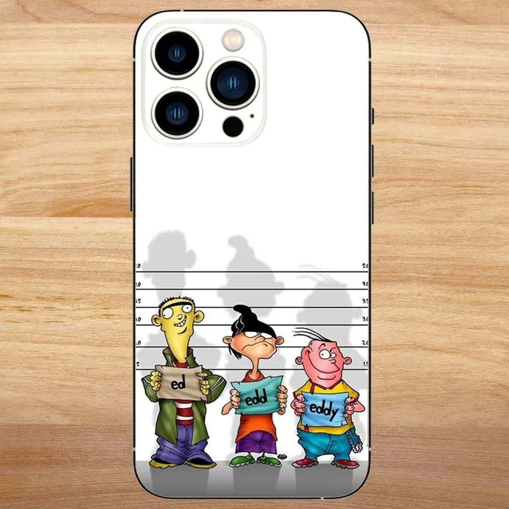 Cartoon Ed Edd N Eddy Phone Case For iPhone15,14,13,12,11,Pro,Max,Plus,Mini,X,XS,XR,8,7,6,S,Plus,SE Soft Black Case