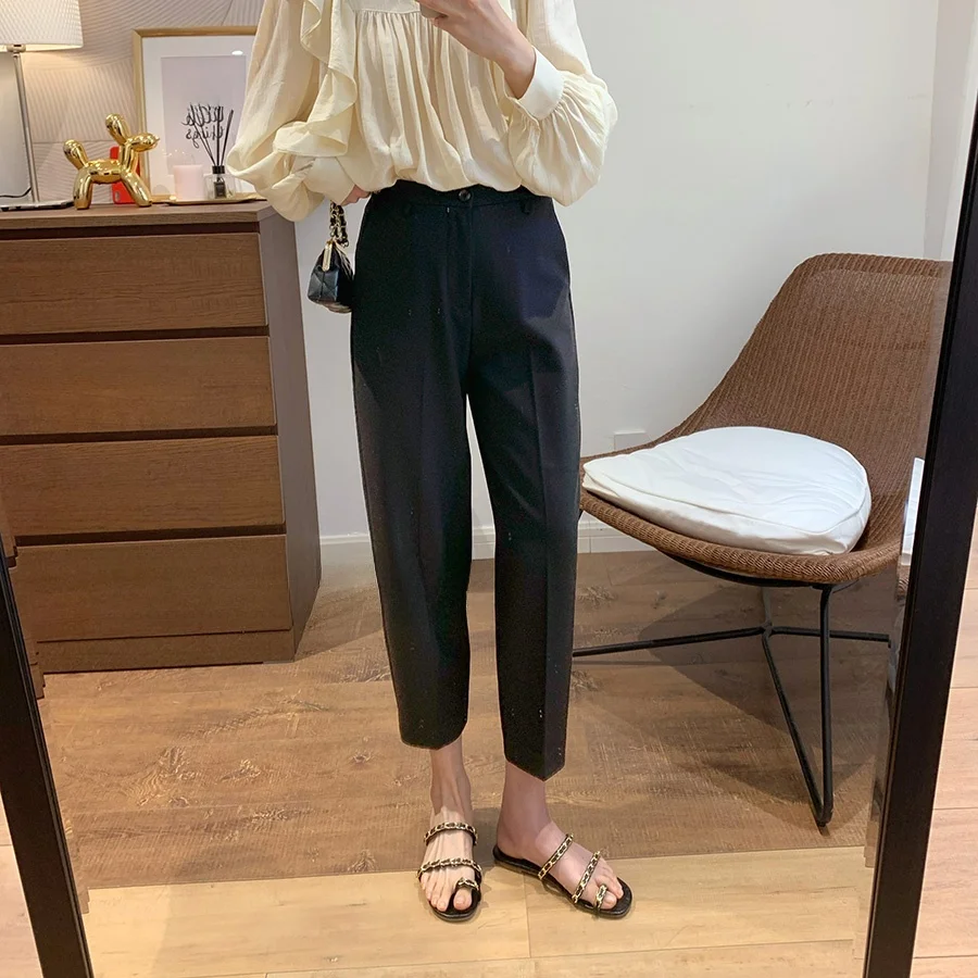 

Spring Summer New Sle High Waist Comfortable Casual Women's Jeans Loose Slimming Commuter Long Pants Uni Crisprit
