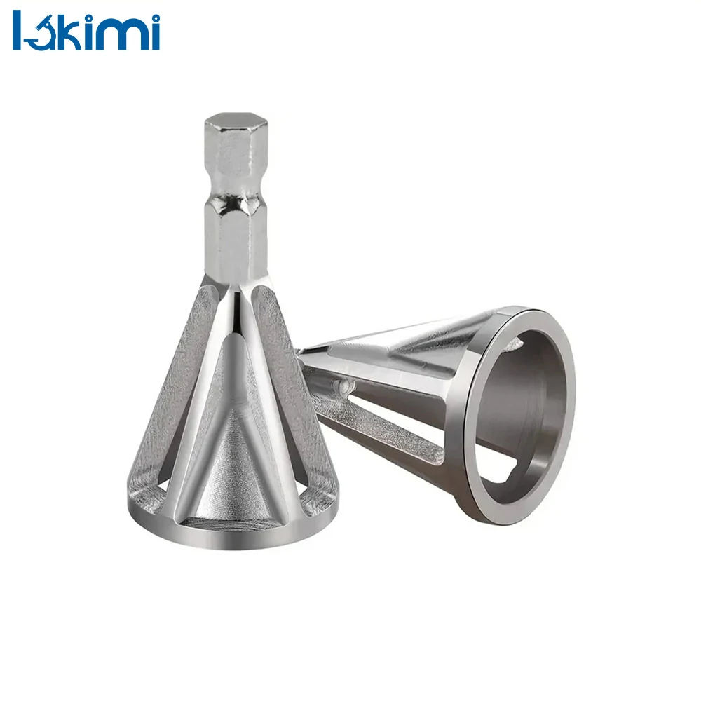 External Deburring, Grinding Angle Trimming, Metal Chamfering Tool 1pc, Chuck Drill, Compatible with Electric Drills LK-AA360