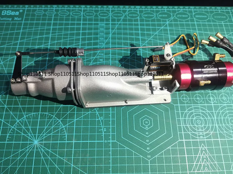 All aluminum alloy 35mm metal water jet propeller, injector, pump jet propeller, ship model jet pump