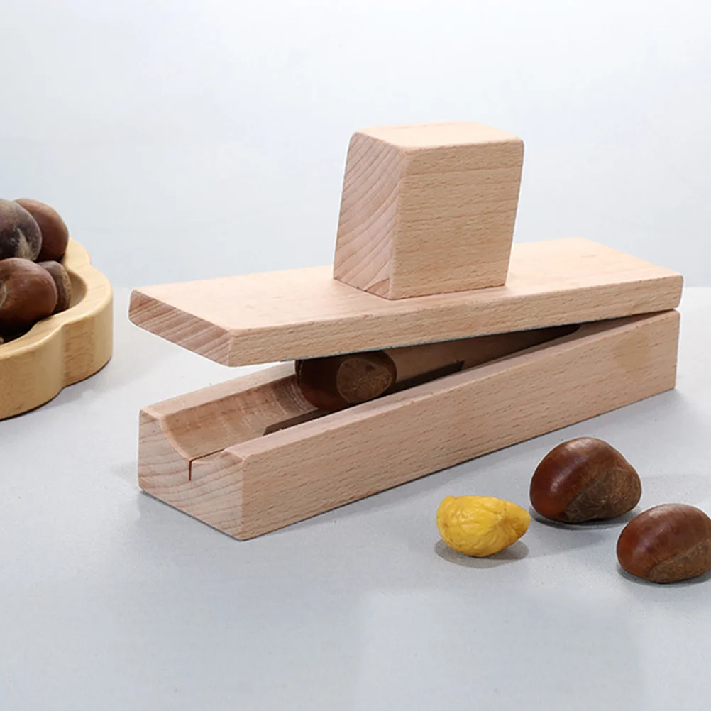 

Wooden Chestnut Opener Handheld Chestnut Cutter Cross Opener Quick Convenient Nut Opening Tool Practical Kitchen Gadget