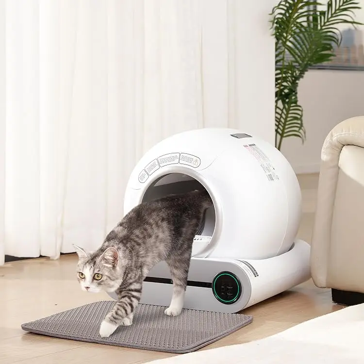 IPetDog Smart Auto Cat Litter Box Quick Self-Cleaning Big Cat Toilet พร้อมรีโมทคอนโทรล APP