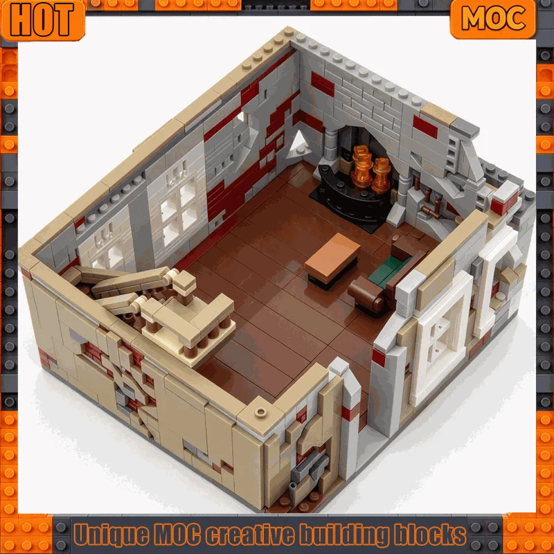 5629PCS Ruined House With Road Model Custom Building Blocks Creative Abandoned Village Street Scene Display Collection Xmas Gift