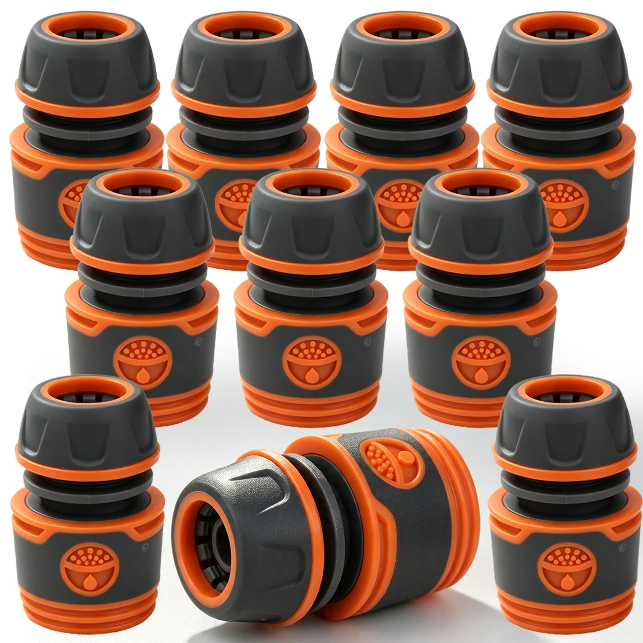 1pcs/10pcs 1/2" Car Wash Hose Quick Connector Repair Heavy Duty for Irrigation Lawn High-Pressure Cleaning Tube Extension Repair