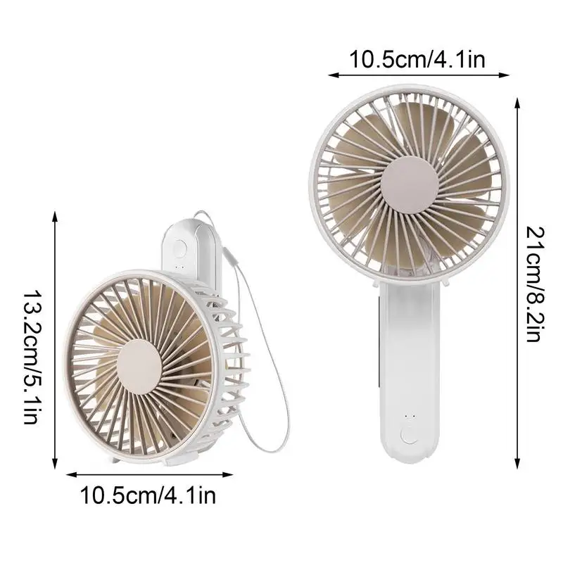 Mini Handheld Fan USB Rechargeable Multi-Mode Handheld Fan Strong Wind Desk Fans Foldable And Portable For Travel Offices Home