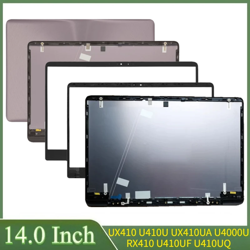 14 "nouveau métal pour UX410 U410U UX410UA U4000U RX410 U410UF U410UQ écran d'ordinateur portable couverture arrière LCD boîtier supérieur charnières de lunette avant