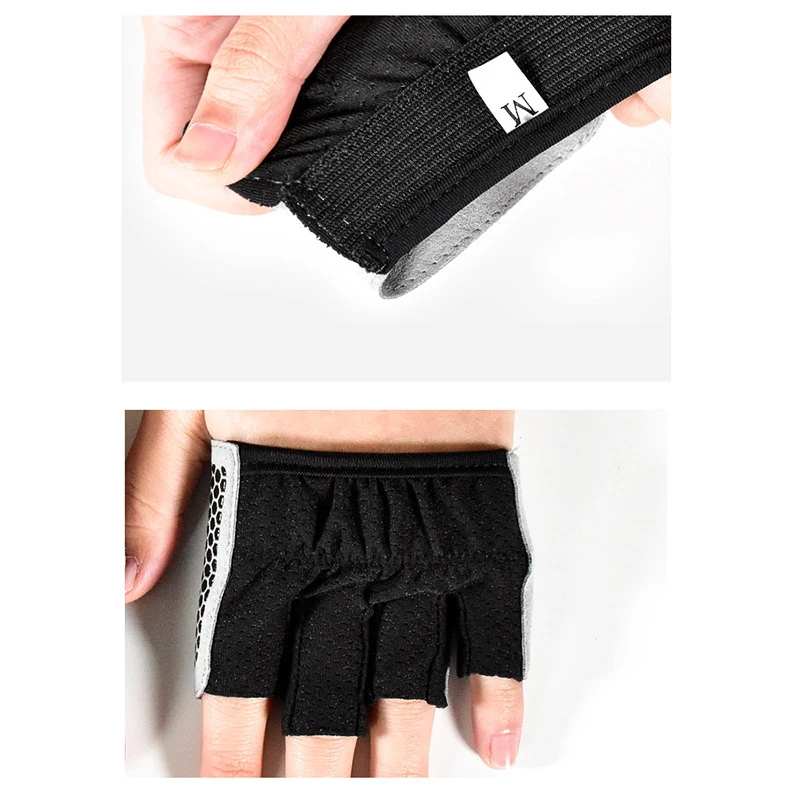 Gym Fitness Half Finger Gloves Men Women Crossfit Workout Glove Power Weight Lifting Bodybuilding Hand Protector Strength Finger