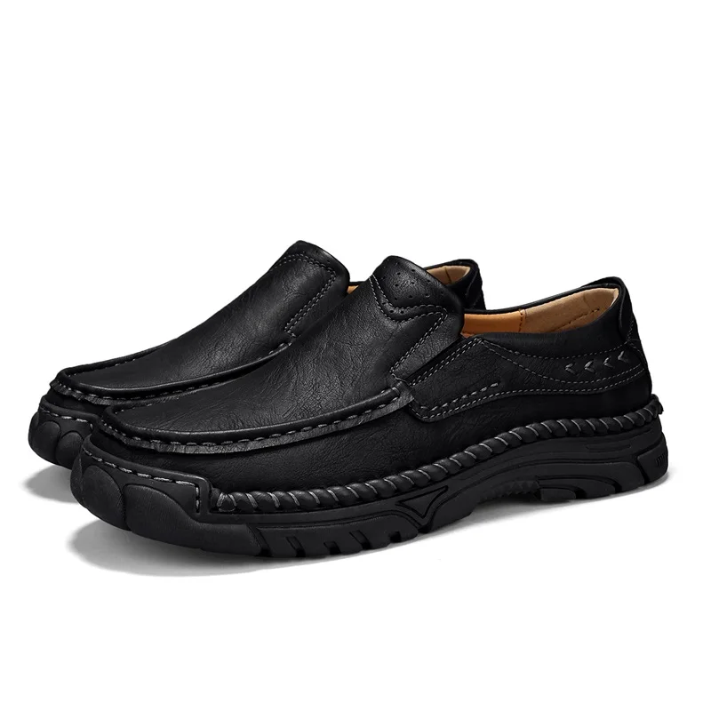 Men's Handcrafted Loafers All-Season Low-Top Casual Shoes Men's Comfortable Casual Big Size Footwear Men Classic Casual Shoes