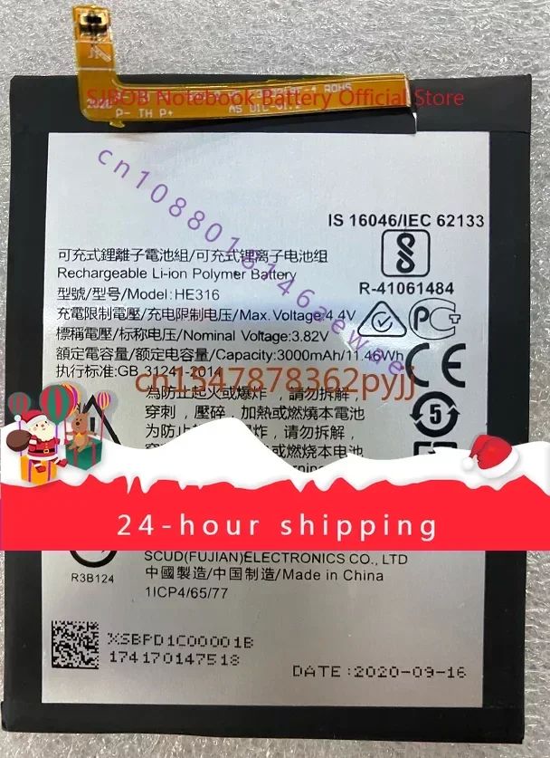 High quality products For Nokia 6 Battery Nokia6 New TA-1000 Ta-1003 He316 Mobile Phone Battery