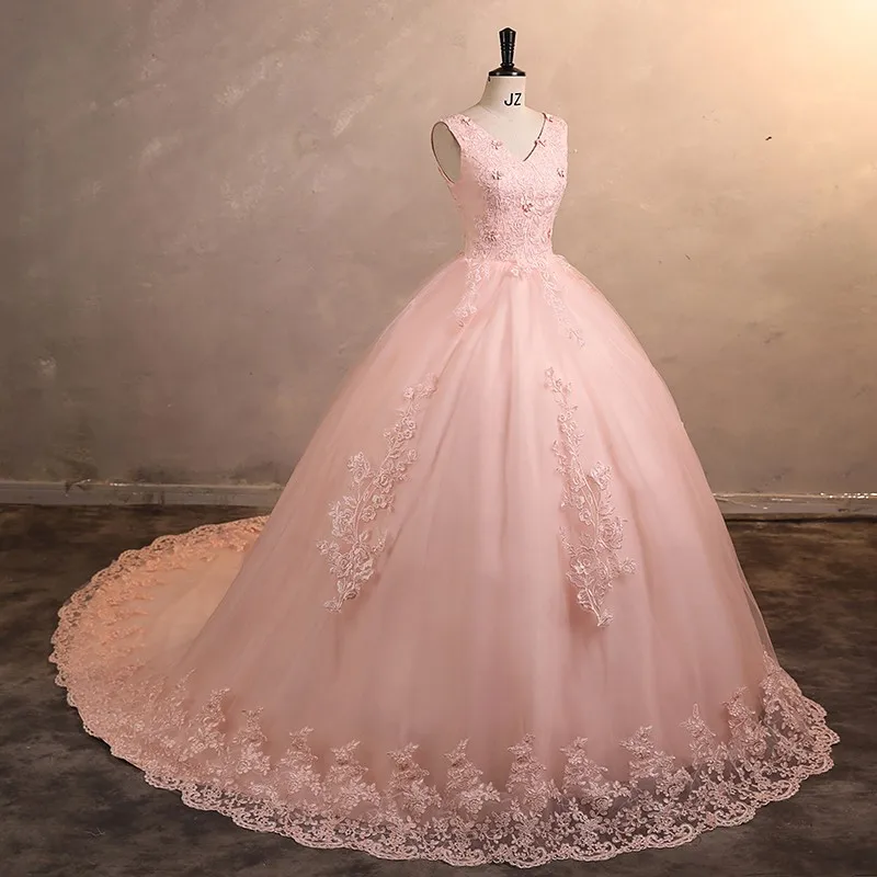 Ashley Gloria Sweet Quinceanera Dresses Classic Lace Party Dress V-neck Ball Gown Formal Dress For Girls 2024 New