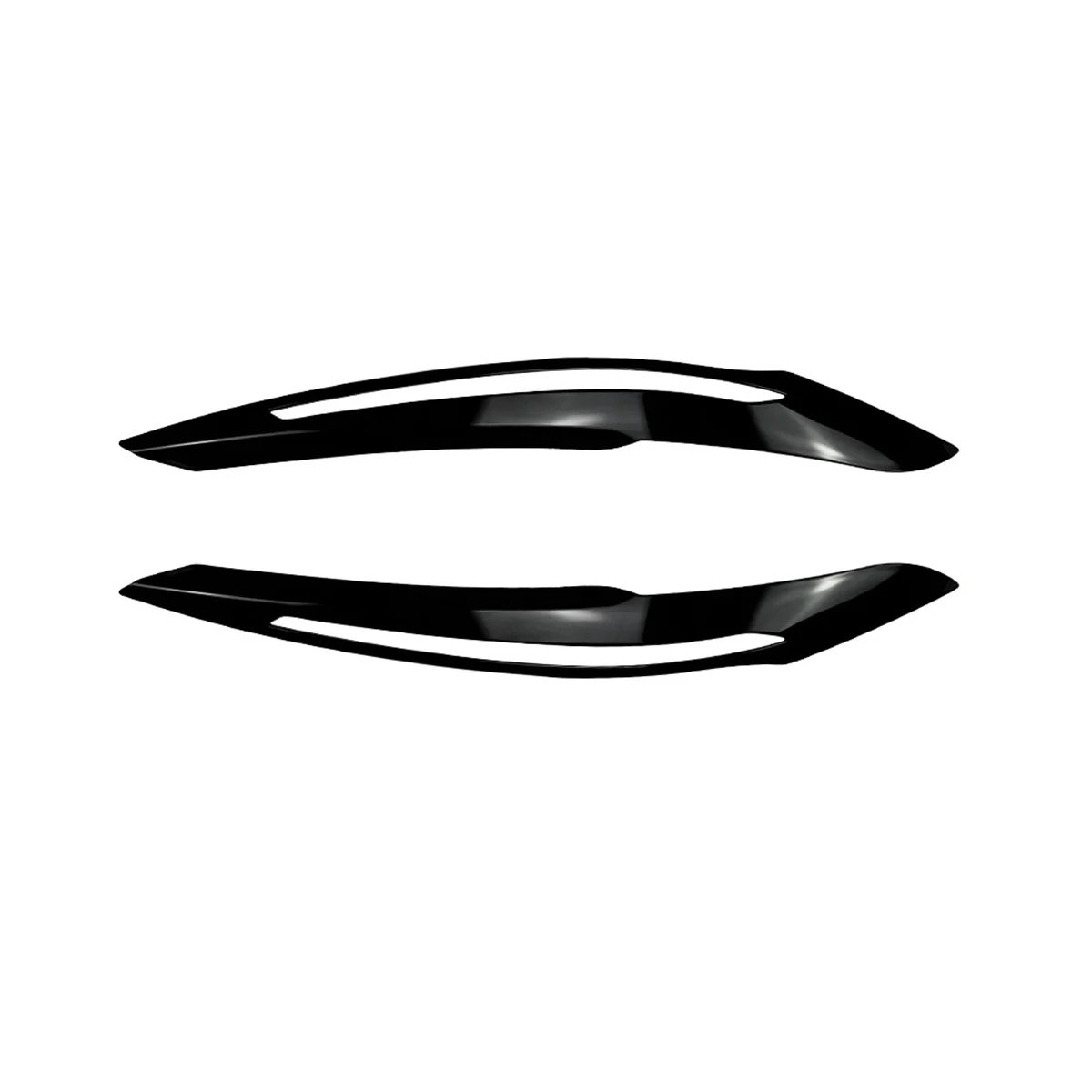 For BMW 1-Series F20 F21 Early 2011-2014 Glossy Black Front Headlight Cover Garnish Strip Eyebrow Cover Trim Sticker