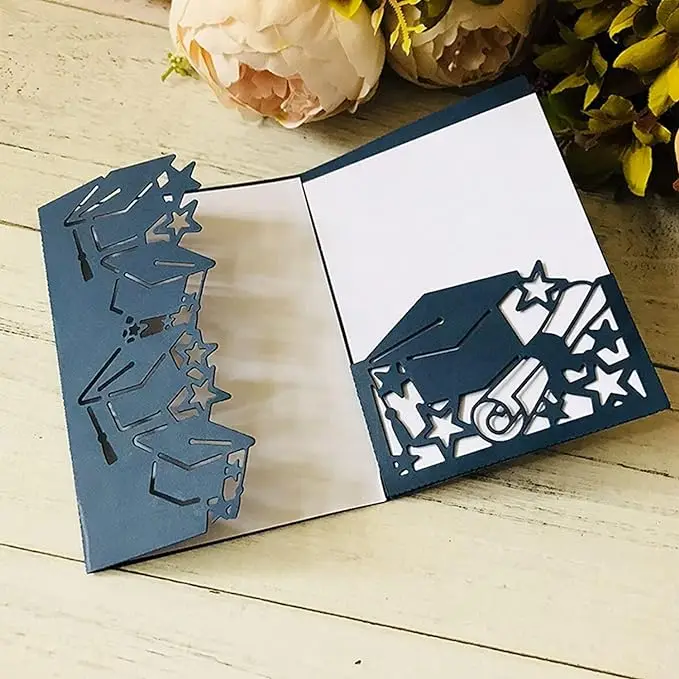 Graduation Theme Party Graduation Invitation Card Bachelor Hat Metal Cutting Die Scrapbooking DIY Making Paper Card Embossing