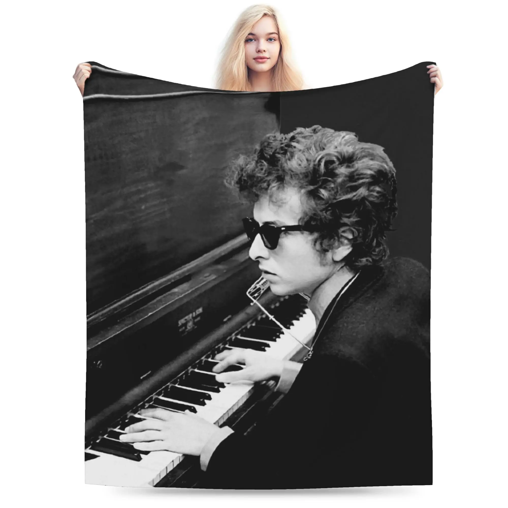 Bob Dylan Singer Blanket Multiple Sizes Soft Fuzzy Plush  Throw Blankets for Couch Sofa and Bed