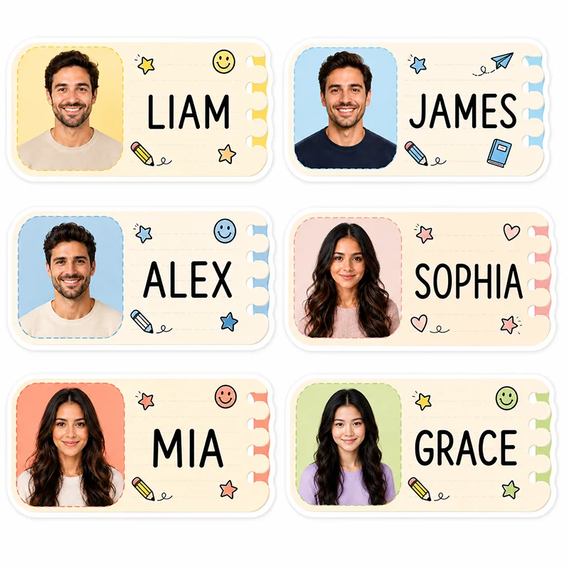 Customized Back-To-School Season Name Stickers, Personalized Labels for Schools, Offices, Water Bottles, and Pencils - Non-Curling Adhesive Waterproof Name Tags for School Classrooms, Backpacks, and Luggage. Back-To-School Gifts for Sons and Daughters