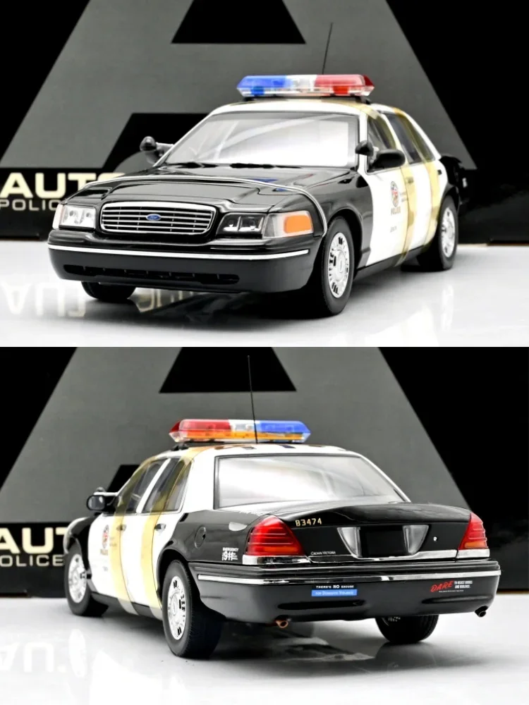 Autoart 1:18 Victoria 474 Police Cars Simulation Limited Edition All Open Alloy Metal Static Car Model Toy Gift