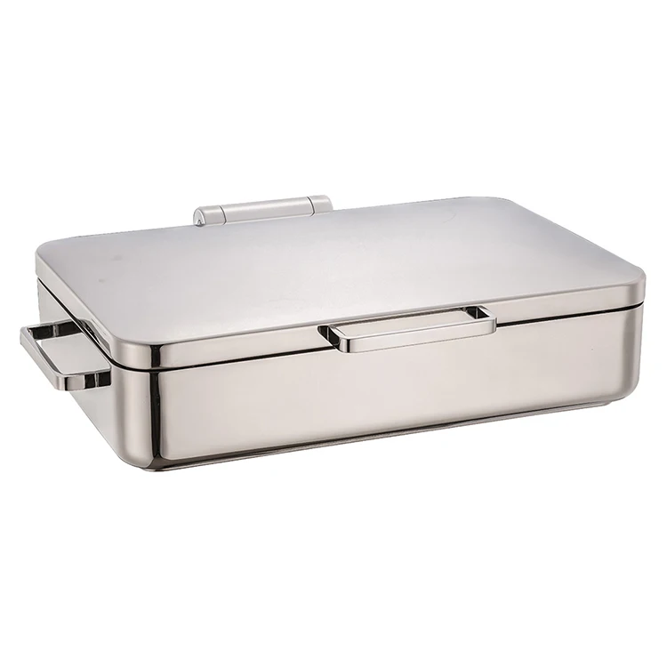 Latest 9 Liter Stainless Steel Chafing Dish with Damping Hinge Electric Induction Food Pan Heating Method