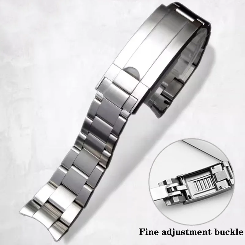 Watch Bracelet For Rolex SUBMARINER DAYTONA SUP GMT Men Fine-Tuning Pull Button Clasp 904 Stainless Steel Watch Chain 20MM