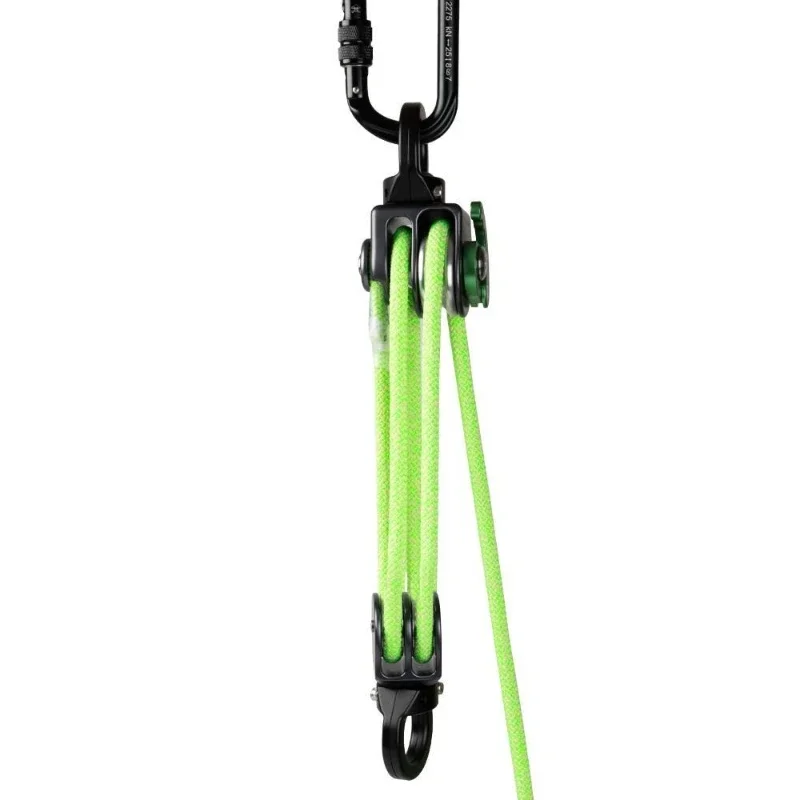 

High-altitude rope, pull pulley block, can stop and release pulley