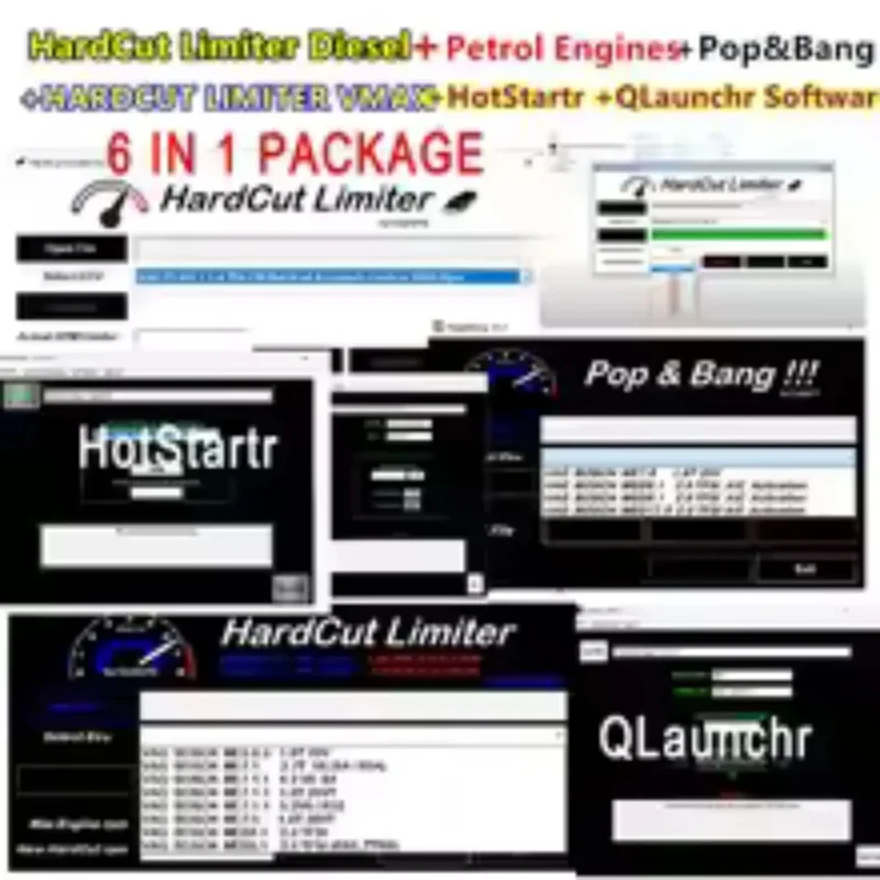 

New HardCut Limiter Diesel + Petrol Engines + Pop&Bang + HARDCUT LIMITER VMAX+ HotStartr + QLaunchr Software 6 in 1 package