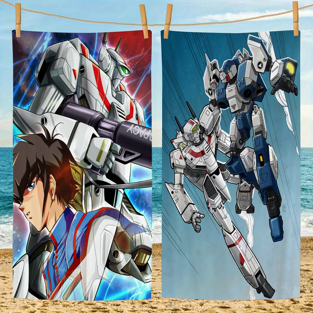 Anime R-Robotech Big Microfiber Beach Towels Quick Dry Towel Sand Beach Towels Pool Towel For Travel Swim Pool Yoga