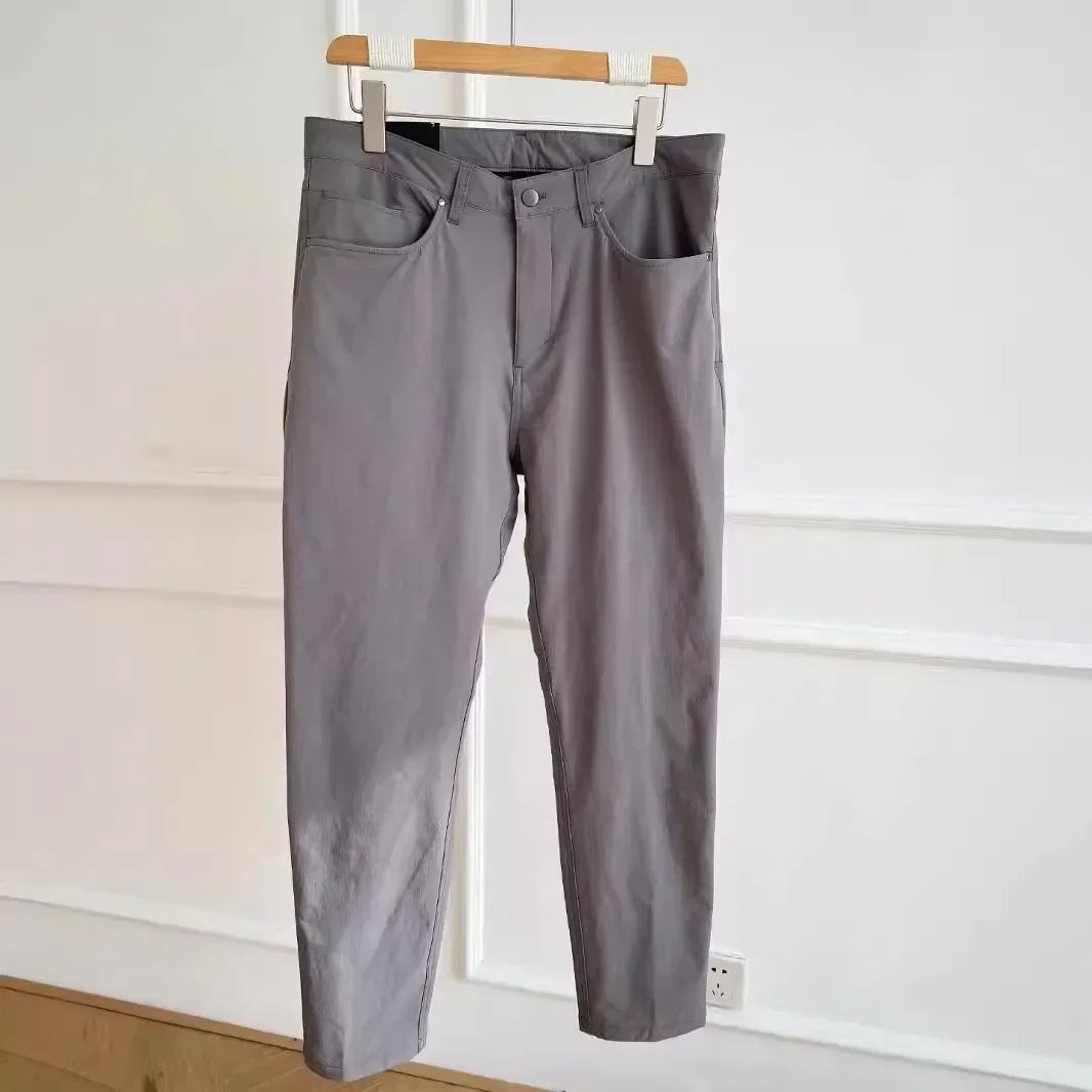 Lemon-pantalones de chándal clásicos para hombre, chándal informal de negocios con bolsillos, cuatro lados, Otoño e Invierno