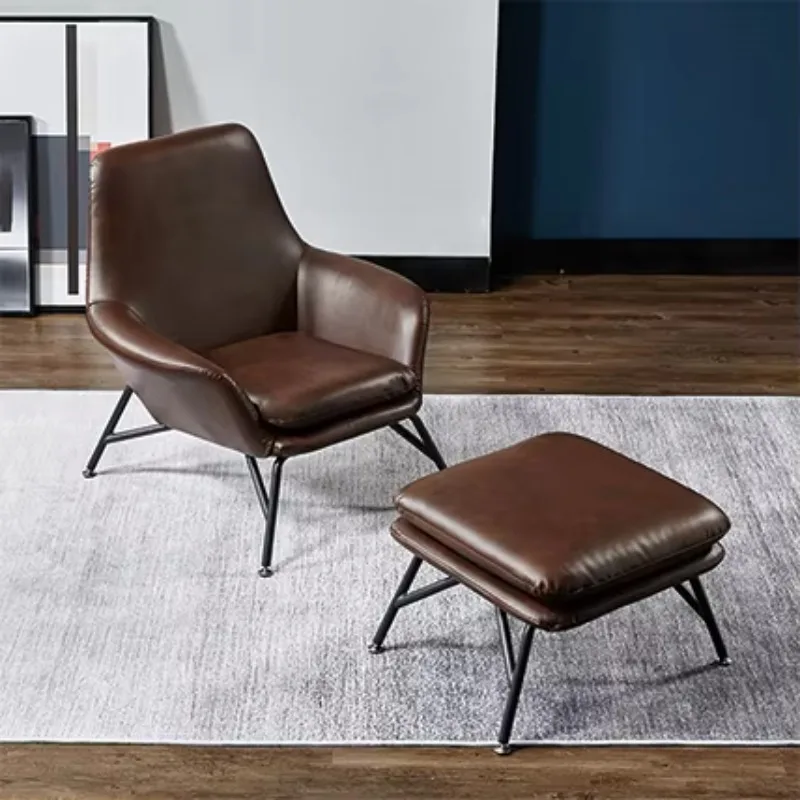 High-end tiger conference lounge chair single leisure footstool modern leisure chair suitable for hotel apartment living room