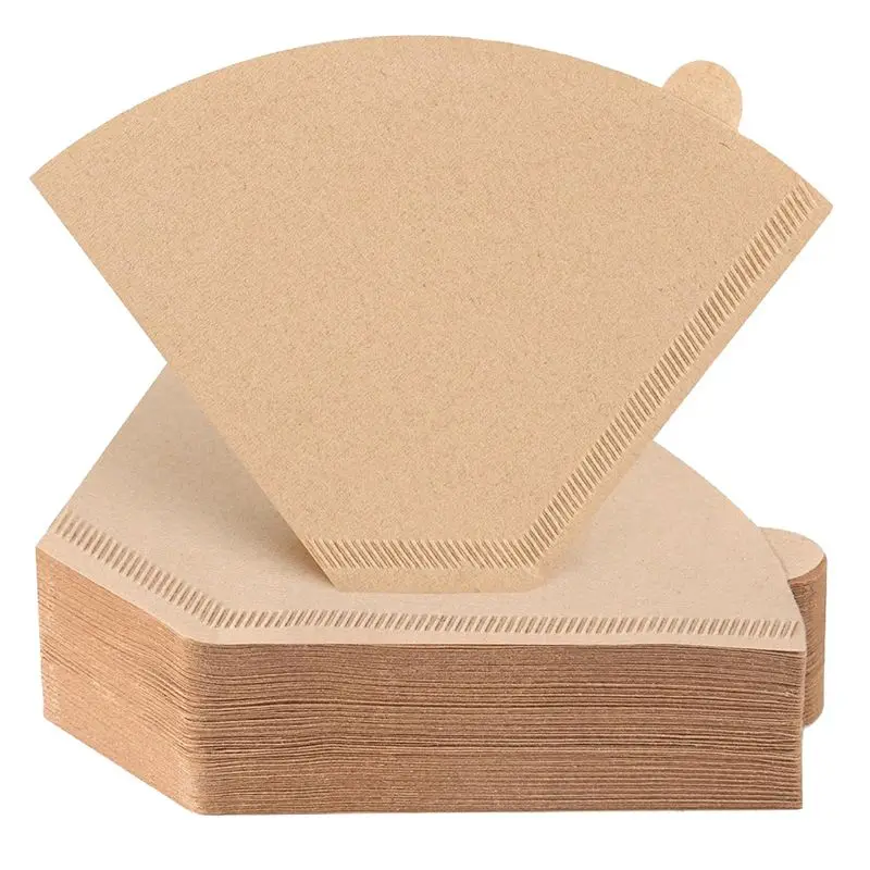 AT84-100-Pack Premium Unbleached 4 Cone Coffee Filters For 8-12 Cup Drip And Pour Over Coffee Makers