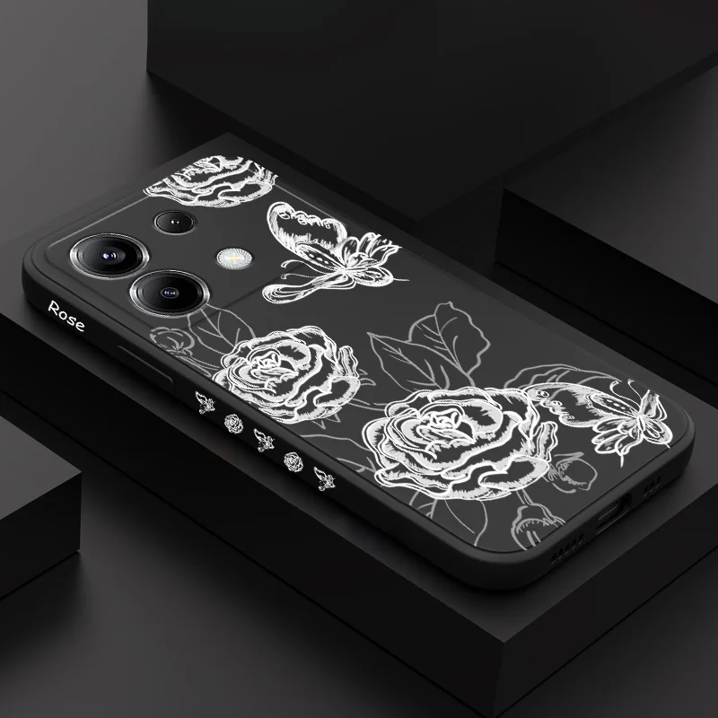 

Peony Flower Shadow Phone Case For Xiaomi Poco F7 X7 X6 F6 M6 M5 M5S F5 X5 F4 X4 M4 F3 M3 X3 Pro 4G 5G GT Silicone Cover