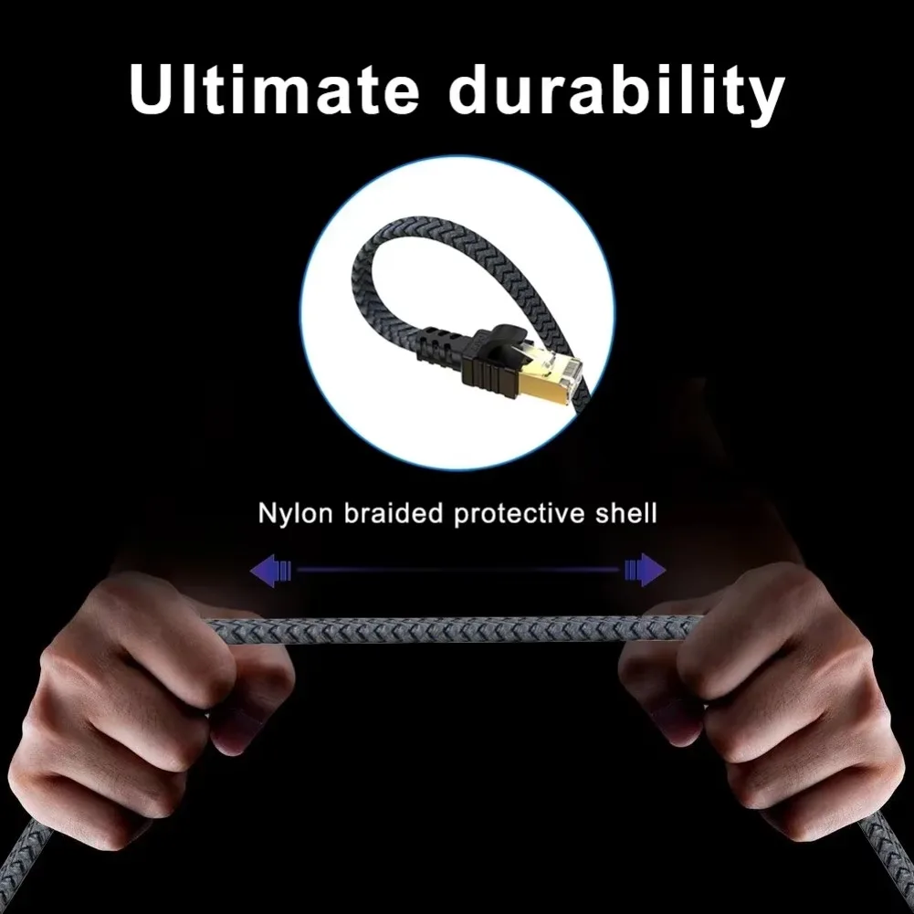 كابل إيثرنت Cat7 كابل Lan UTP RJ45 كابل تصحيح الشبكة 10 متر 15 متر لجهاز توجيه مودم الكمبيوتر PS