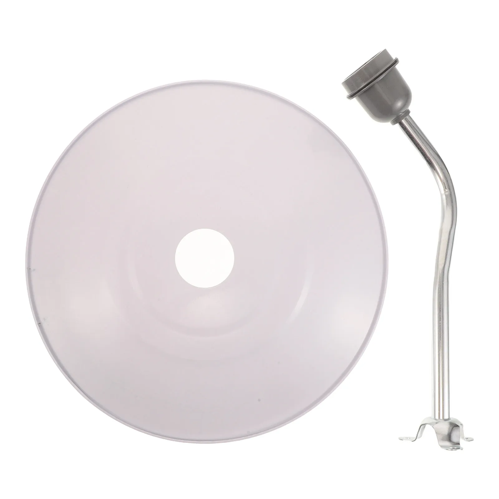 Outdoor Stainless Steel Lamp Shade 12Inch Curved Pole Street Light Fixture Base Industrial Waterproof Lamp Cover Protective